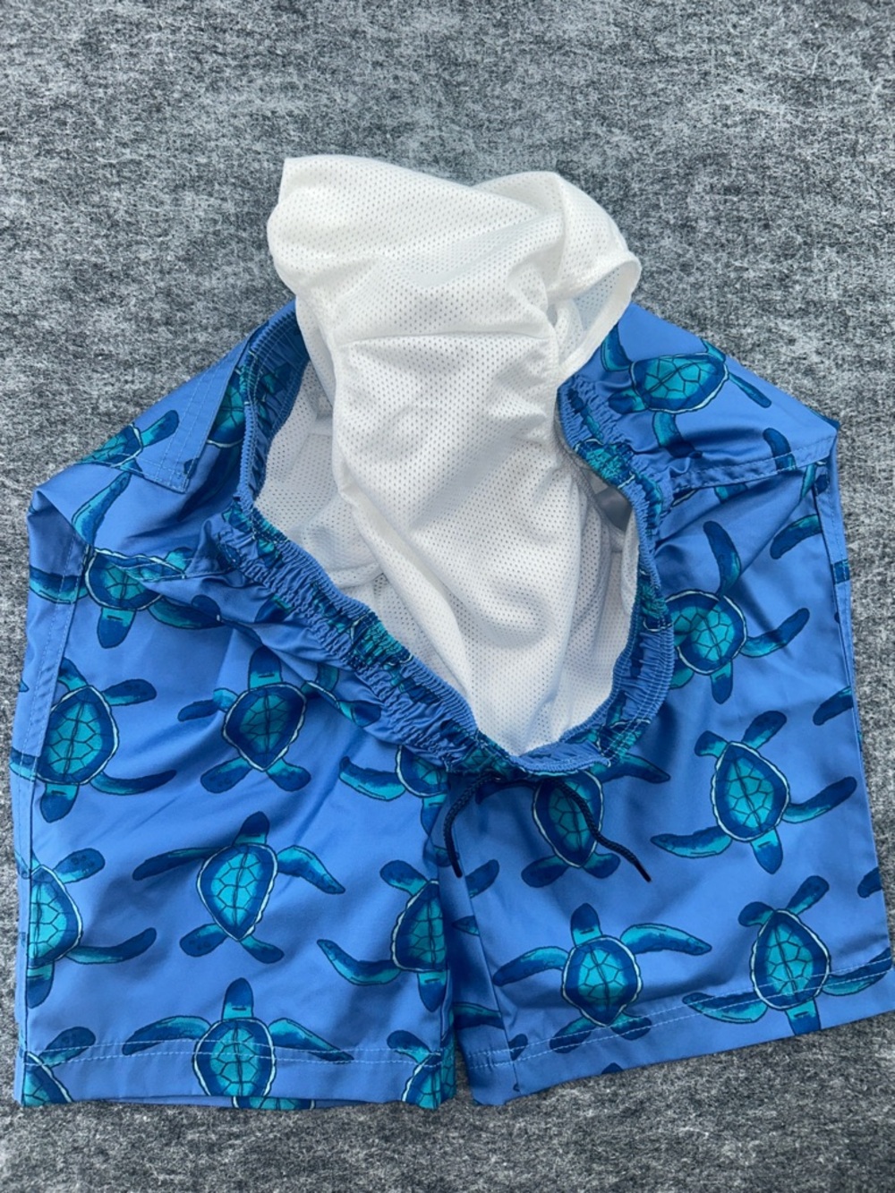Tea Boys  Size 12 Collection Blue and Teal Turtle Swim Shorts Full Lenght Trunk - Picture 3 of 5